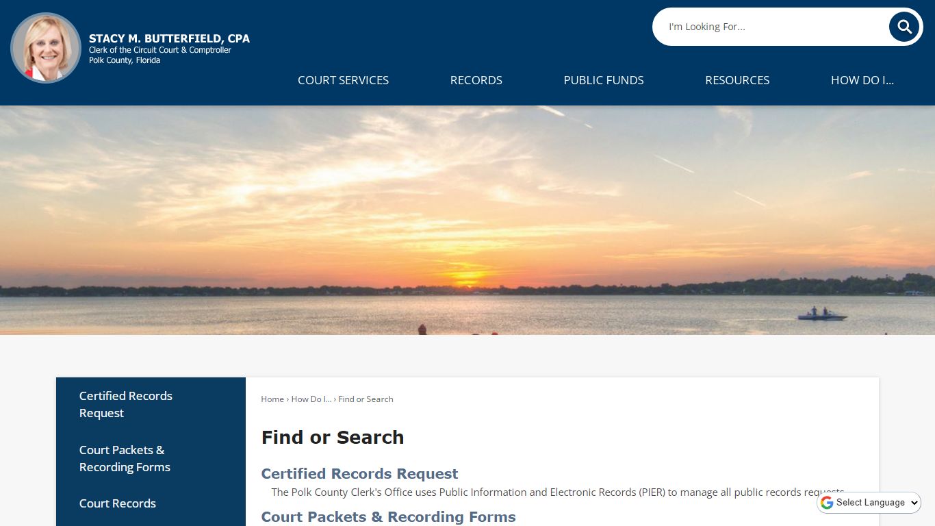 Find or Search | Polk County Clerk, FL